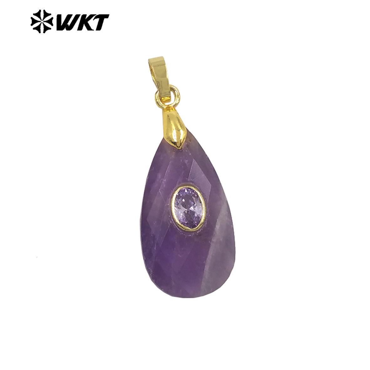 WT-P2044 New Arrival Natural Stone And Zircon Waterdrop Shape Lovely Charms Pendant As Women Elegant Earrings DIY Accessory