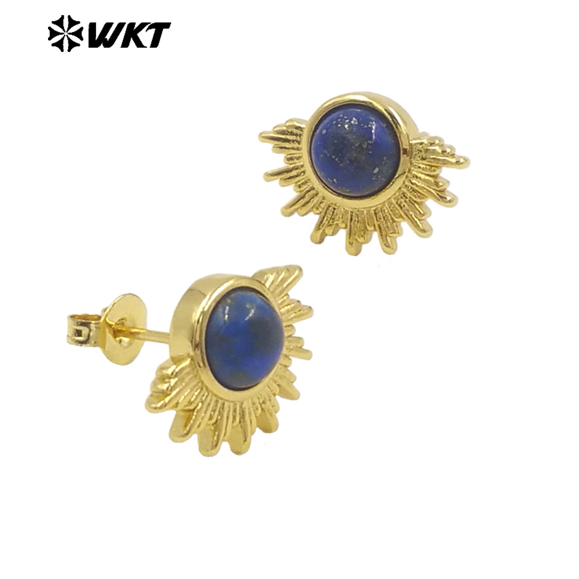 WT-E773 New Design Wholesale Natural Round Gemstone Multi-Colored Women's Earring Studs As Daily Jewelry and Birthday Gifts