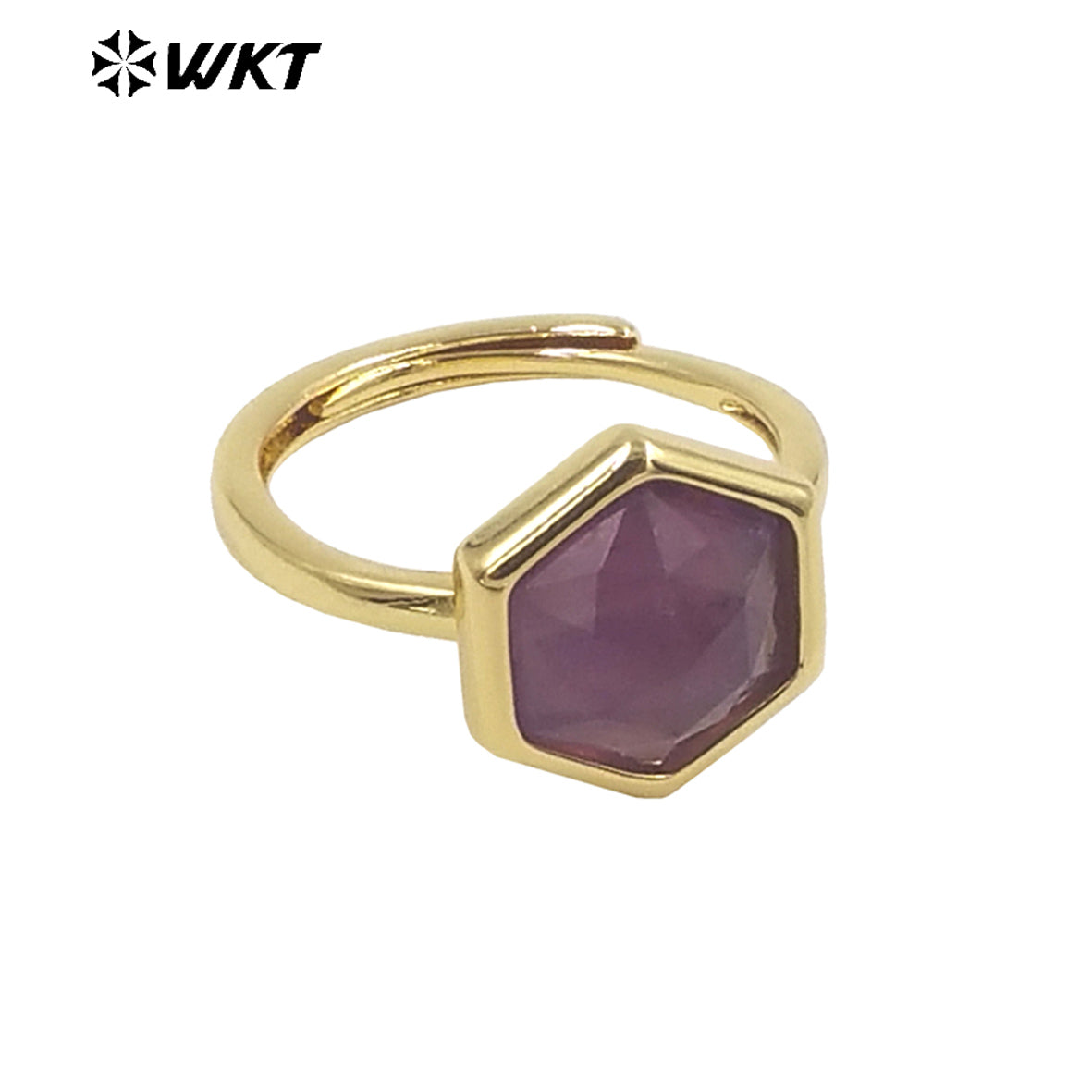 WT-R468 Newest Fashion Trendy Ring 18k Real Gold Plated Round Star Stone Anniversary Women Ring Hot INS Stone Ring