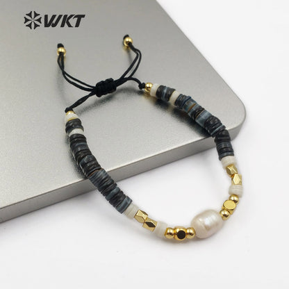 WT-B496 Wholesale Pearl Beads Flexible Bracelet New Arrival Fashion Natural Pearl Bracelet Women Charm Bracelet