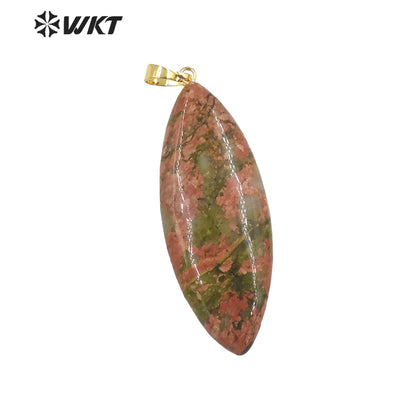 WT-P1946 Wholesale Fashion Handmade Carved Natural Stone Made for Lady Necklace Design Natural Gemstone Necklace