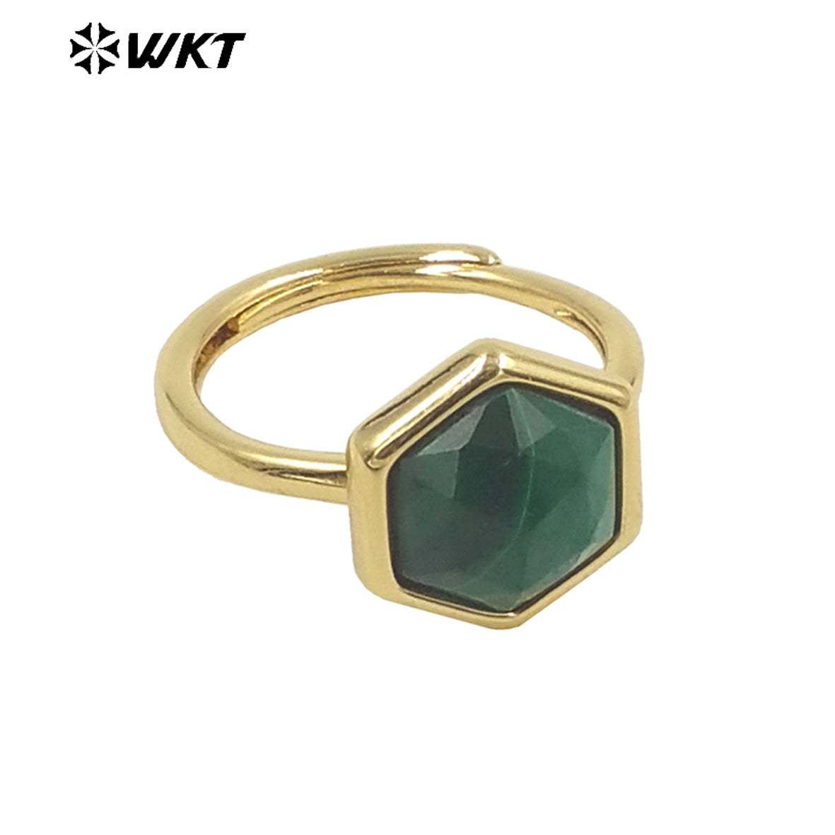 WT-R468 Newest Fashion Trendy Ring 18k Real Gold Plated Round Star Stone Anniversary Women Ring Hot INS Stone Ring