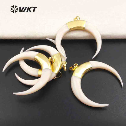 WT-P1235 WKT Latest Fashion Jewelry for Women Jewelry Decoration Crescent Shape White Shell Pendant