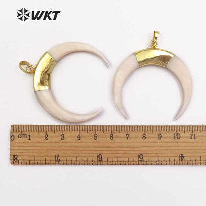 WT-P1235 WKT Latest Fashion Jewelry for Women Jewelry Decoration Crescent Shape White Shell Pendant