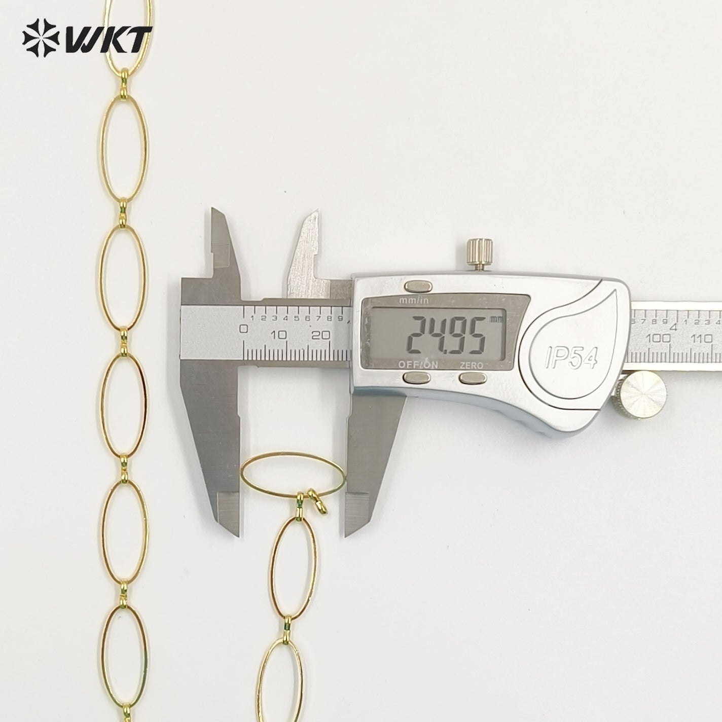 WT-BC193 Newest Fashion 18k Real Gold Plated Brass Chain Sell by Meters Oval Shape Handmade Yellow Brass Big Metal Chain