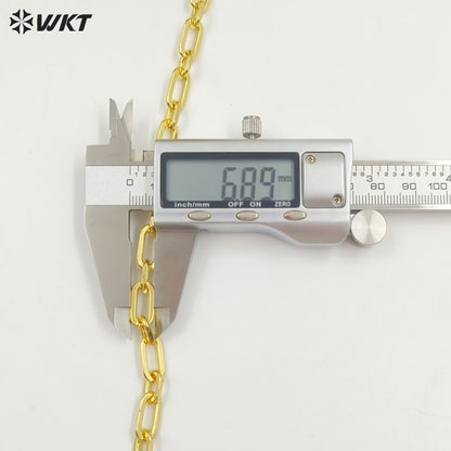 WT-BC223 New Design Cool Wind 18K Gold Plated Metal Sweater Chain Pig Nose Shape Women Jewelry Findings