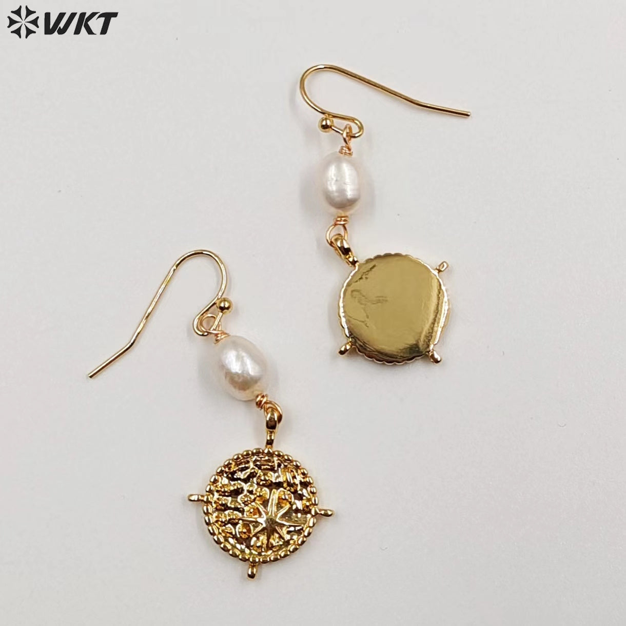 WT-MPE106 Wholesale Popular Unique Design Sailor Style Europe Trendy Charming Pearl Long Dangle Earrings