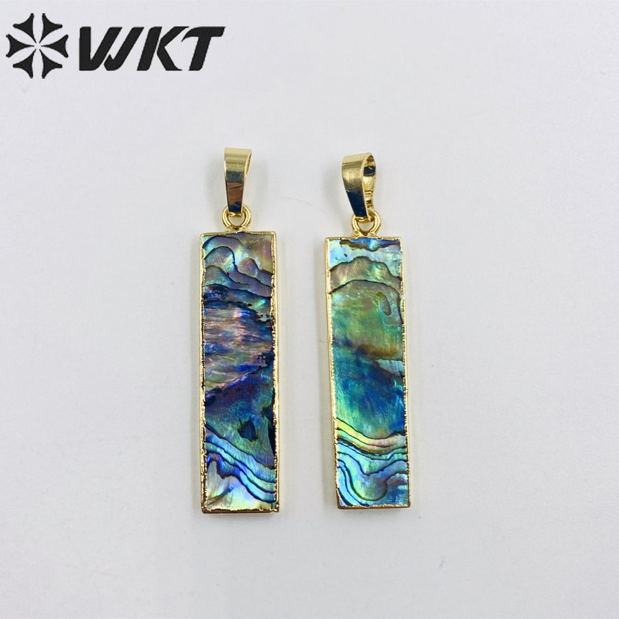 WT-P1165 Wholesale Hot Sale High Quality Vintage Pendant Natural Abalone Gemstone Pendant Accessory for Necklace