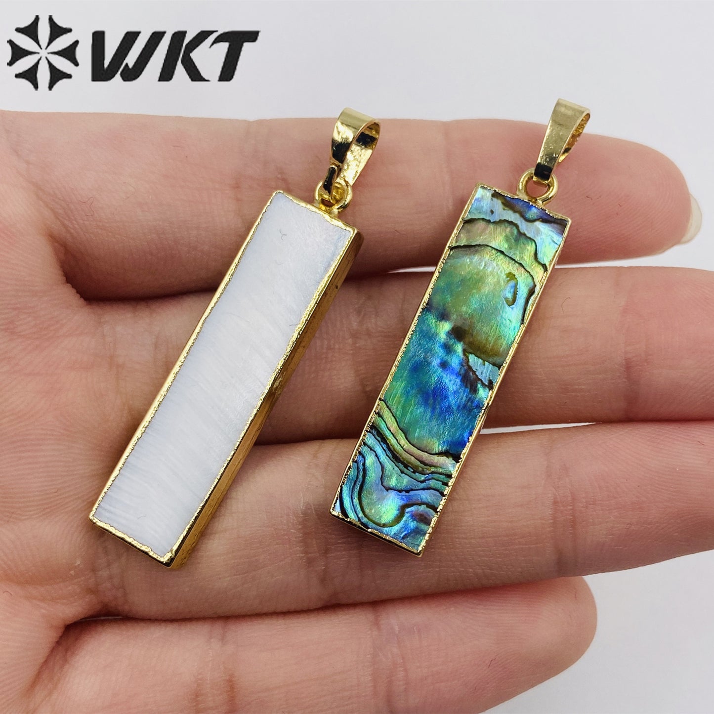 WT-P1165 Wholesale Hot Sale High Quality Vintage Pendant Natural Abalone Gemstone Pendant Accessory for Necklace