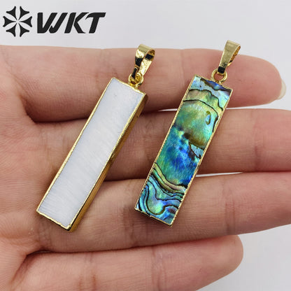 WT-P1165 Wholesale Hot Sale High Quality Vintage Pendant Natural Abalone Gemstone Pendant Accessory for Necklace