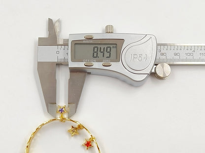 MPB134 Luxury Elegant 18K Gold Plated Natural Pearl And Colorful Zircon Fringed Adjustable Bangles For Lady Fashion Matching