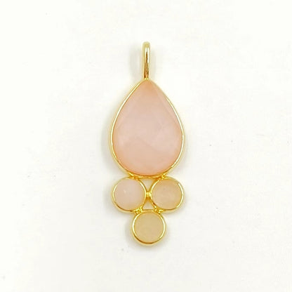 WT-P1944 Amazing Multi Colorful Natural Gemstone Made Pearl Drop 18k Gold Bezel Setting Stone Jewelry Pendant in Kinds of Colors