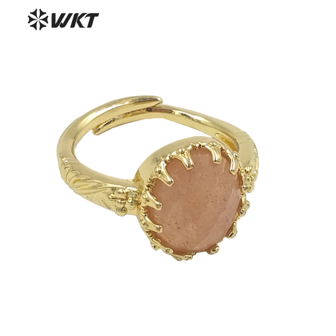 WT-R488 WKT Fashion Design Trendy Gift for Women Colorful High Quality Gorgeous Natural Gemstone Stone Ring
