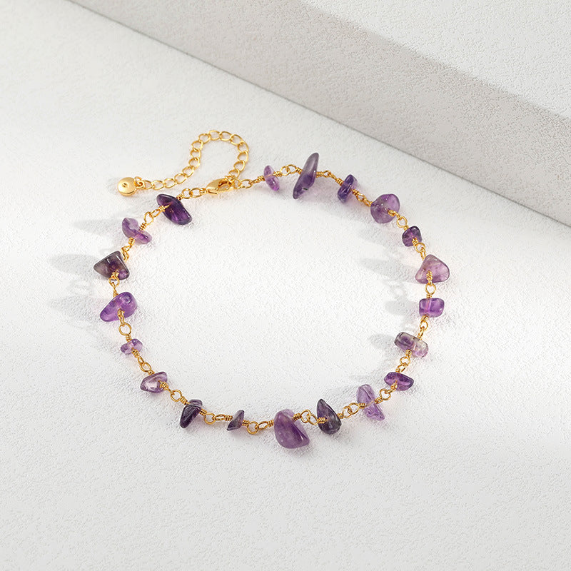 WT-B637 WKT Lovely Trendy Gift for Women Star Shaped Lucky Bracelets Natural Colorful Gemstone Opening Bracelets
