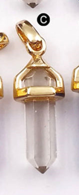 WT-P1387 Wholesale 5pcs Trendy Natural Elegant in 24k Gold Electroplated for Women Jewelry Making Crystal Stone Pendant