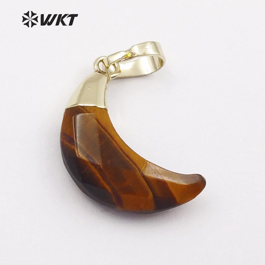 WT-P1386 Wholesale Fashion Design New Arrival Multi Color Elegant Natural Moon Stone Women Metal Silver Plated Jewelry Pendant