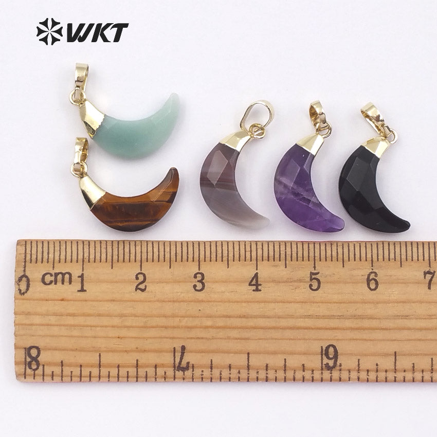WT-P1386 Wholesale Fashion Design New Arrival Multi Color Elegant Natural Moon Stone Women Metal Silver Plated Jewelry Pendant