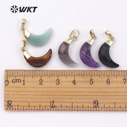 WT-P1386 Wholesale Fashion Design New Arrival Multi Color Elegant Natural Moon Stone Women Metal Silver Plated Jewelry Pendant