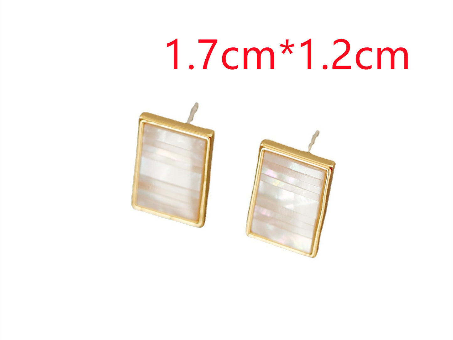 WT-MPE184 Elegant Style 18K Gold Electroplated Mabe Shell Round Heart Shape Design Earrings For Lady Daily Wearing Jewelry