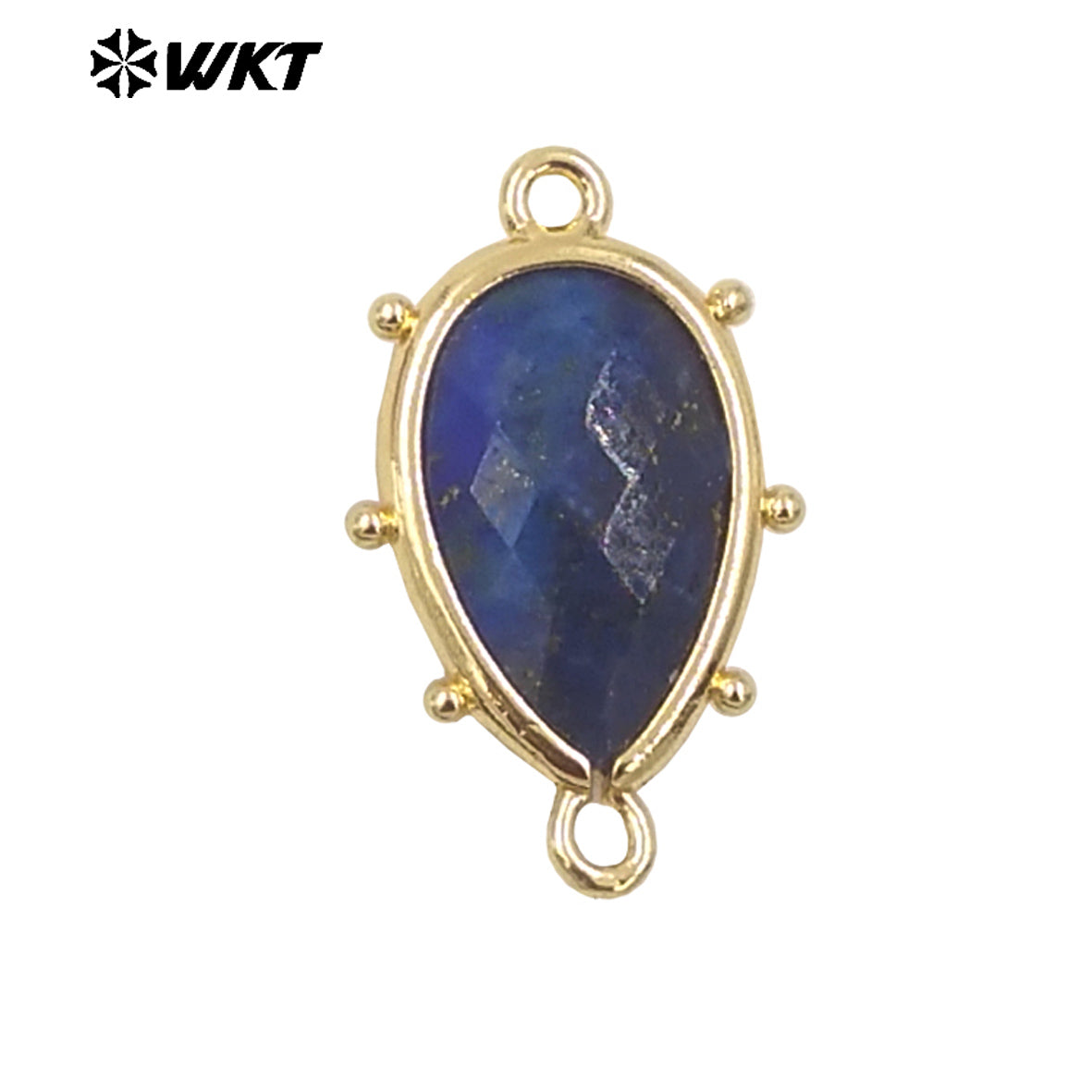 WT-C329 WKT Spring Series Candy Color Lovely Small Teardrop Natural Sun Stone Bracelet Connectors for DIY Jewelry Making