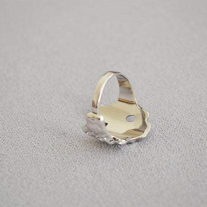 WT-R359 European Style Vintage Irregular Women Rings Exclusive Design Convex Texture Adjustable Finger Rings Female Gift lava