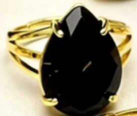 WT-R615 Wholesale Gold Electroplated Various Natural Gemstones Faceted Waterdrop Shape Rings For Women Popular Jewelry Gift