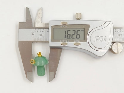 WT-P2063 Cute Boutique Natural Gemstones And Zircon Mushroom Shape Little Gold Pendants As Women Trendy Jewelry Findings