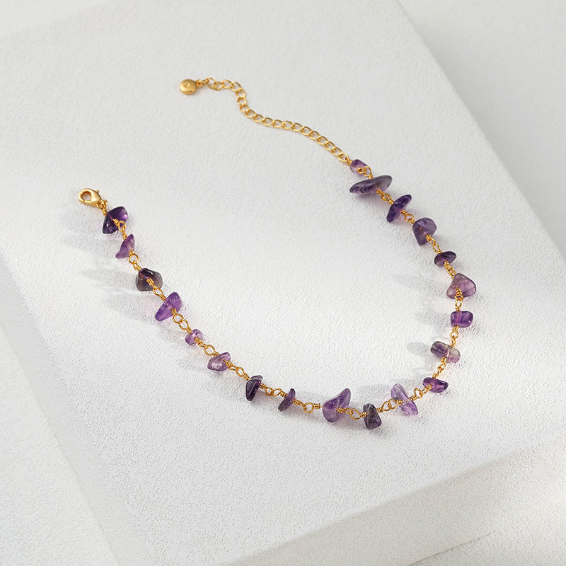 WT-B637 WKT Lovely Trendy Gift for Women Star Shaped Lucky Bracelets Natural Colorful Gemstone Opening Bracelets