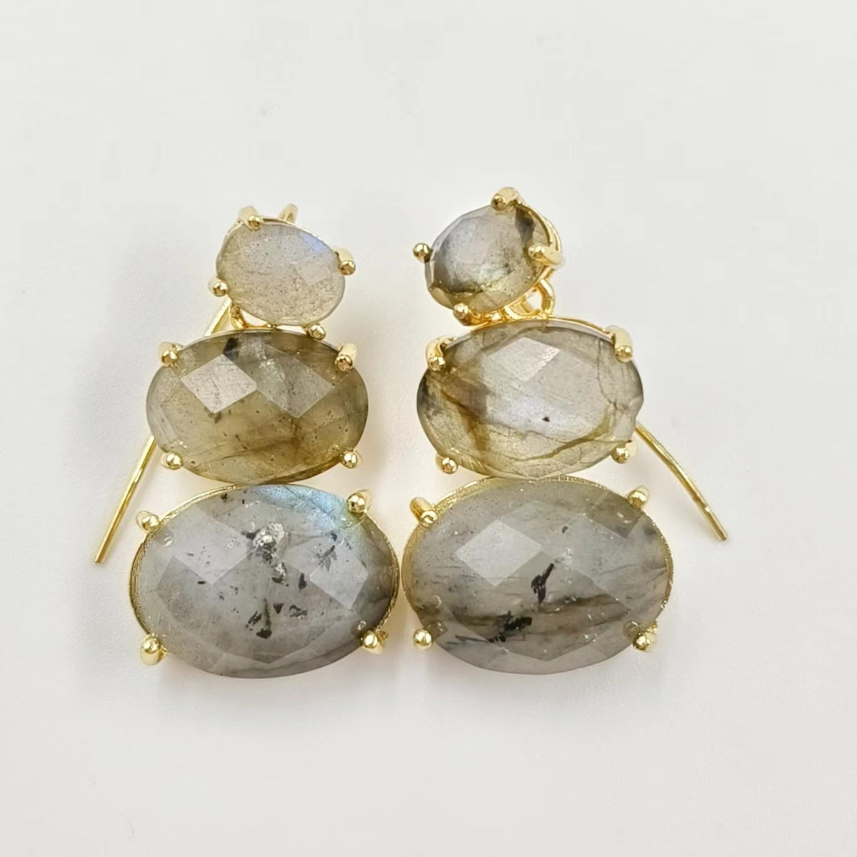WT-E736 Amazing Colorful Elegant Natural Gemstone Long Charming in Drop Earrings Women Pendant Earrings