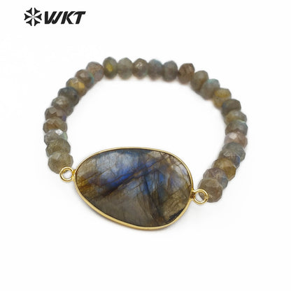WT-B483 Hot-sales Newest Women Labradorite Beads Bracelet Jewelry Natural Stone Bracelet for Gift
