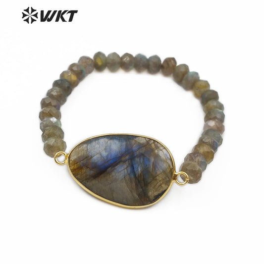 WT-B483 Hot-sales Newest Women Labradorite Beads Bracelet Jewelry Natural Stone Bracelet for Gift