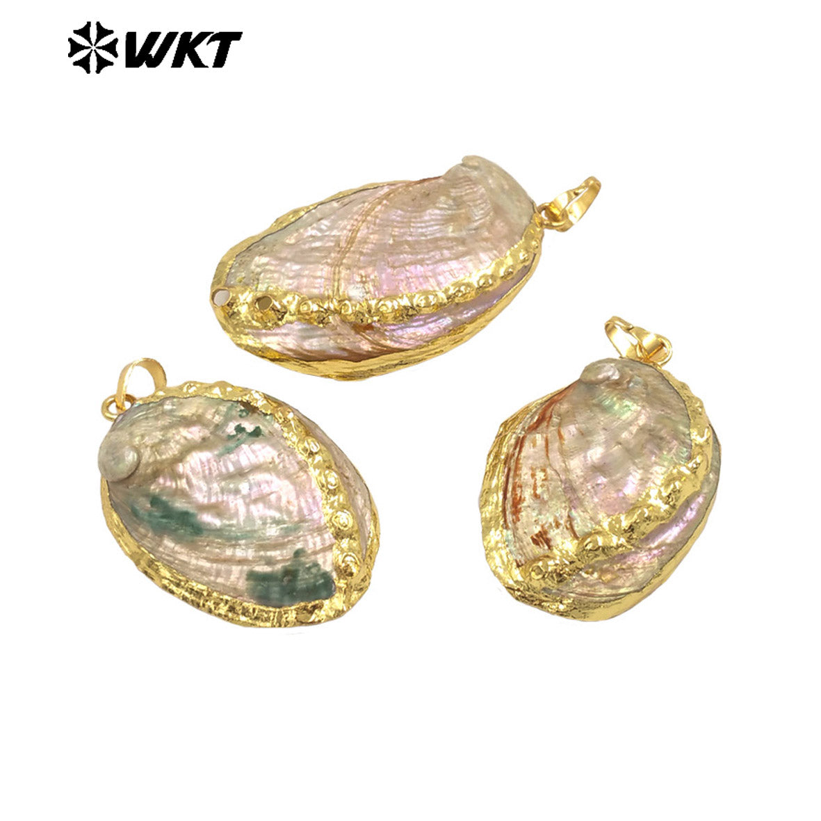 WT-JP393 Brand New Product Exquisite Fashion 18K Gold Plated Abalone Shell Dazzling Pendant Unisex Jewelry for Anniversary Gift