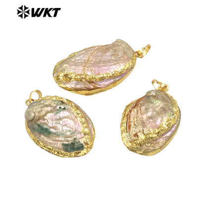 WT-JP393 Brand New Product Exquisite Fashion 18K Gold Plated Abalone Shell Dazzling Pendant Unisex Jewelry for Anniversary Gift