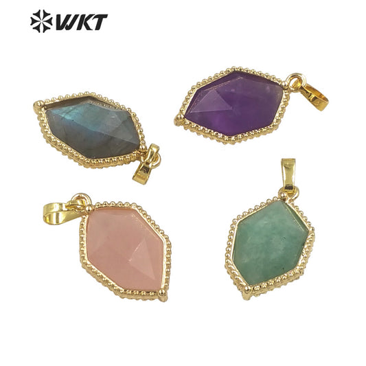 WT-P1938 Wholesale Hot Sale Fashion Design Natural Gemstone High Quality for Necklace Round Shaped Pendant