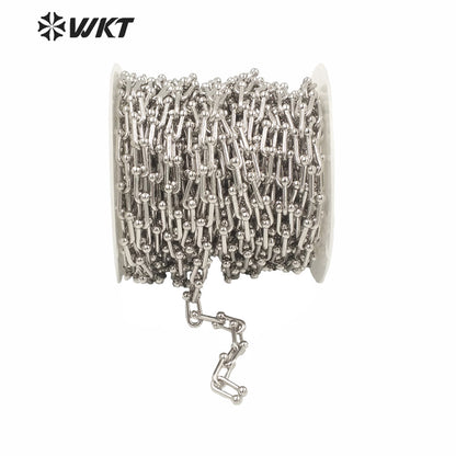WT-BC148 WKT New Hot U Shape Resist Tarnishable Metal U Chain Women Hand Make Jewelry Findings Chain As Bracelet Necklace