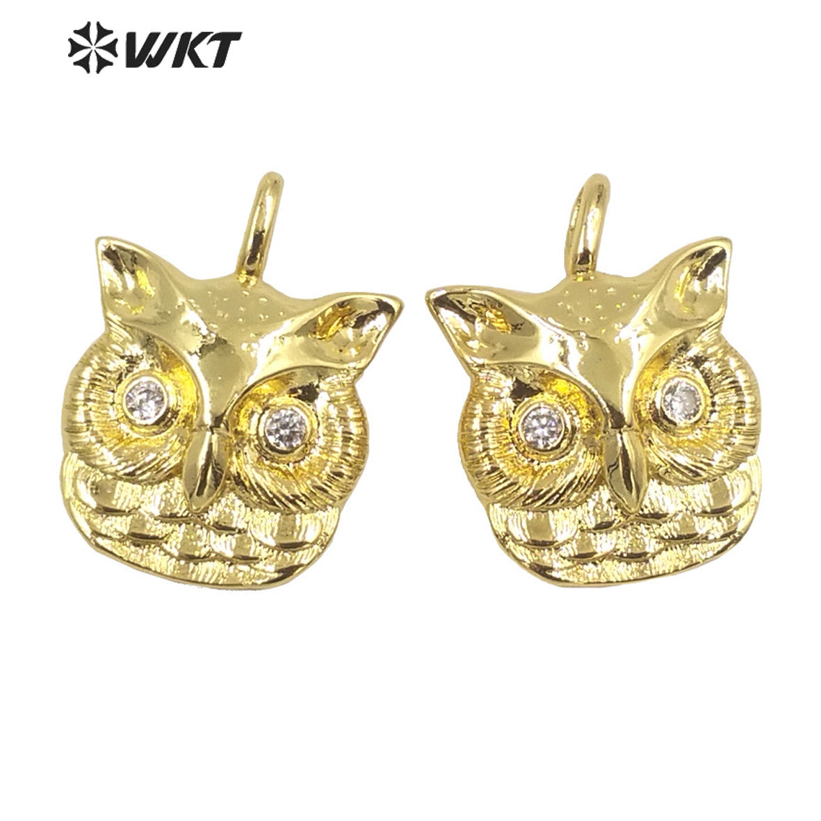 WT-MP214 Wholesale Lovely Full Gold Plated Eagle Pendant for Necklace Design Unisex Popular Metal DIY Jewelry Animal Pendant