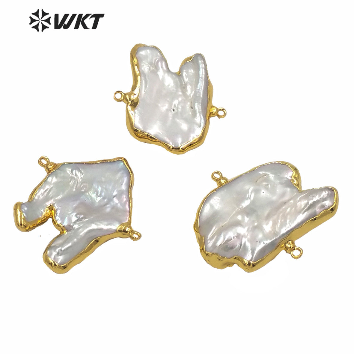 WT-JP240 Most Populared Natural Freshwater Pearl Pendant Fashion Jewelry Making Connectors Irregular Pearl Pendants