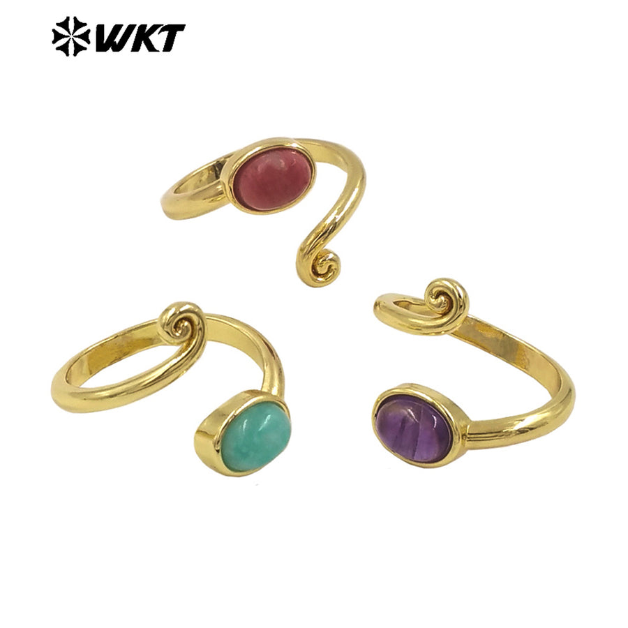 WT-R534 Wholesale Amazing New Fashion Trendy Tiny Stone Ring For Women Daily Wearing In Open Size