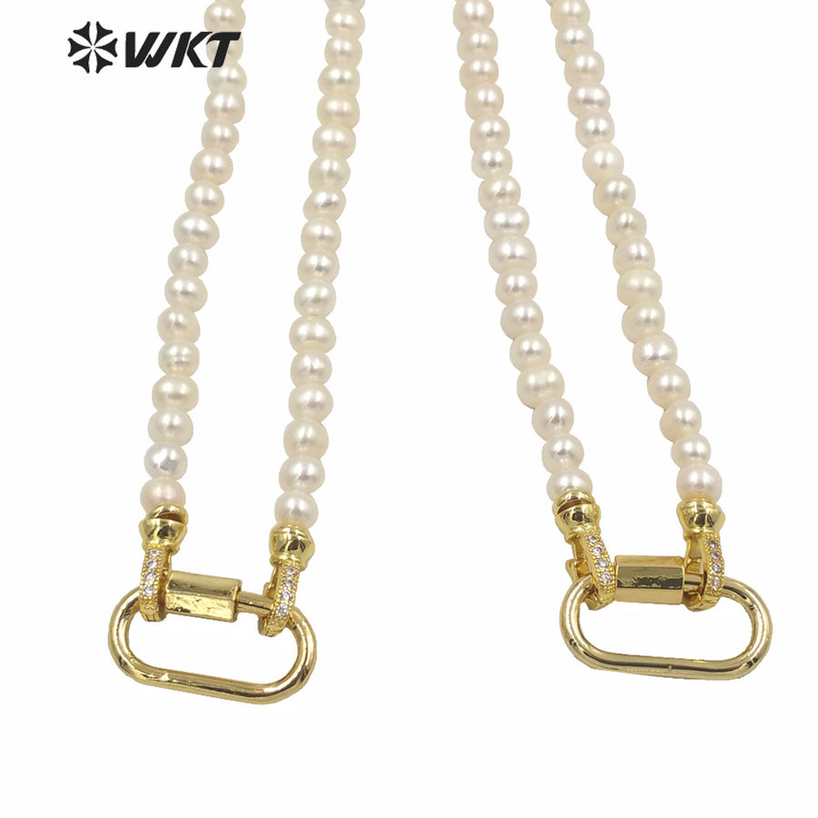 WT-JN134 WKT Amazing Design 6mm Pearl Choker Necklace With Clasp Gorgeous Fashion Wedding Pearl Necklace As Gift