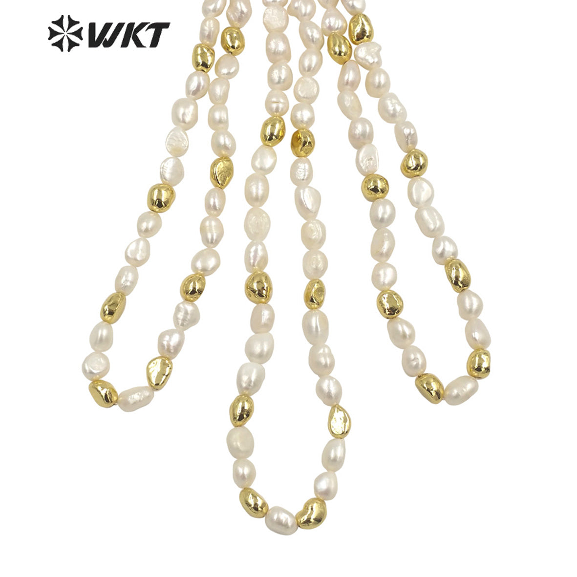 WT-JN221 Gorgeous Fashion Natural Freshwater Pearl Choker Necklace 16 Inch Long Women Irregular Pearl Beads Necklace for Wedding