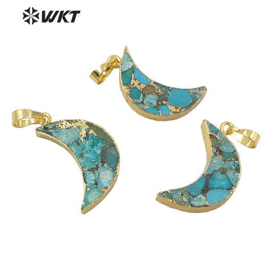 WT-P1727 2021 Best Jewelry Copper Turquoise Stone Pendant Dignity and Fine Jewelry Pendant As a Gift for a Wonderful Party