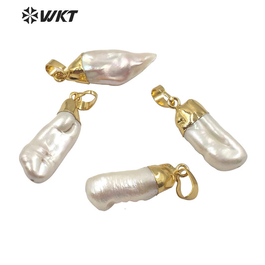 WT-JP175 Wholesale Fashion Natural Baroque Pearl Pendant Irregular Shape Pearl Pendant Women Charm New Jewelry Pendant