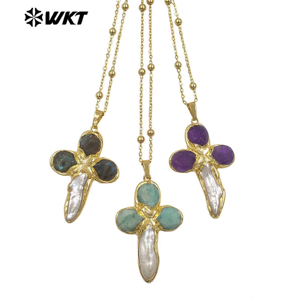 WT-JN284 Lastely Populared Design Necklace With 18k Gold Plated for Women Precious Birthday Gifts