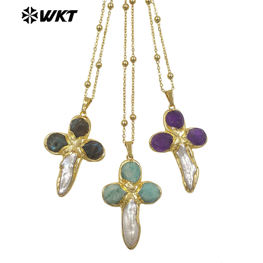 WT-JN284 Lastely Populared Design Necklace With 18k Gold Plated for Women Precious Birthday Gifts
