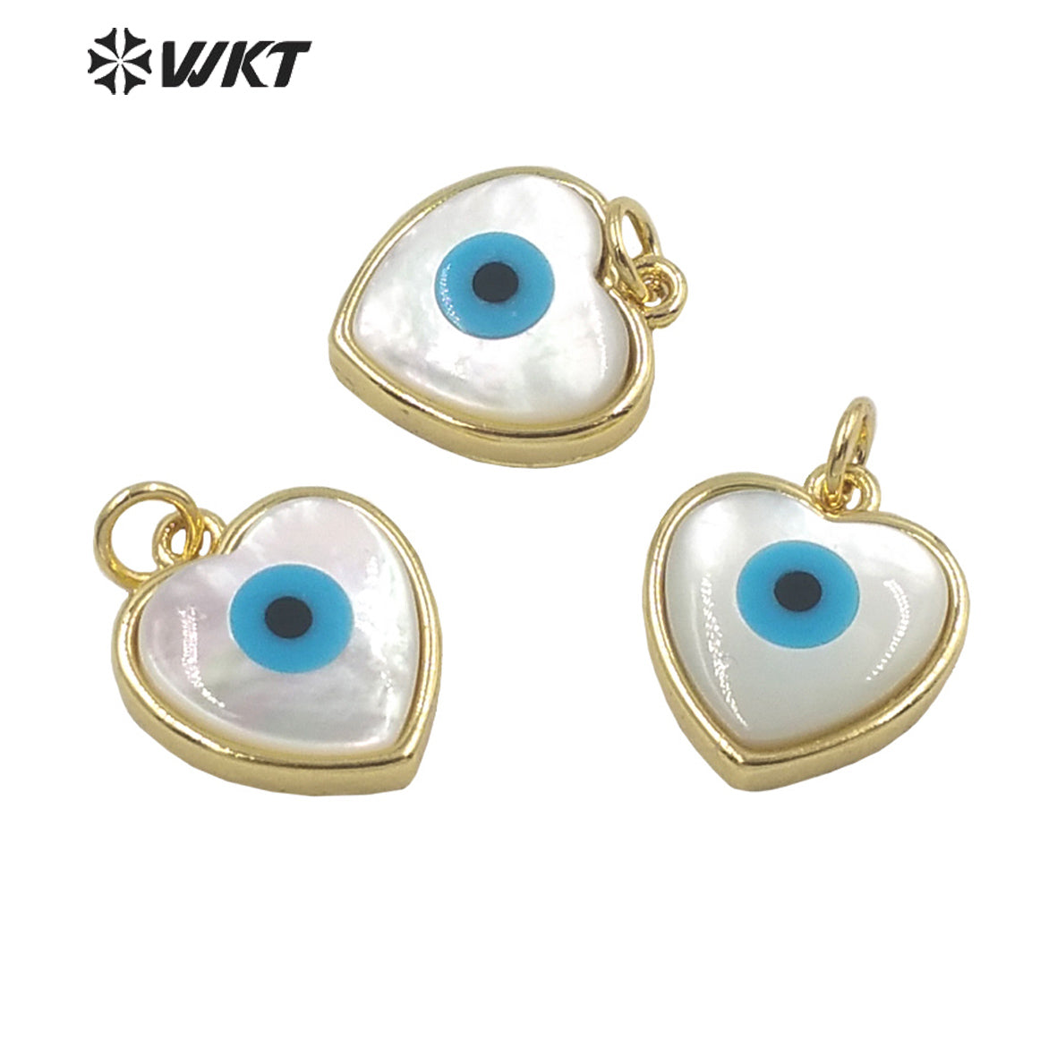 WT-JP281 White Magical Turkey the Devil Eye Shells Pendant Fantasy Beautiful Inlaid Shine and Moving Fashion Pendant for Women