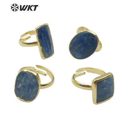 WT-R350 Natural Blue Kyanite Ring Popular Stone Ring in Adjustable Size Women Gorgeous Charm Jewelry Blue Kyanite Ring