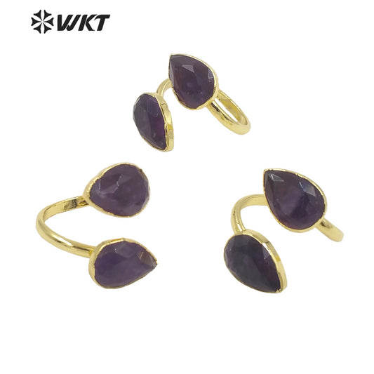 WT-R378 2021 Women Fashion Jewelry Amethyst Stone Ring Fashion Gemstone Fine and Beautiful Ring As a Gift for Party Very Nice