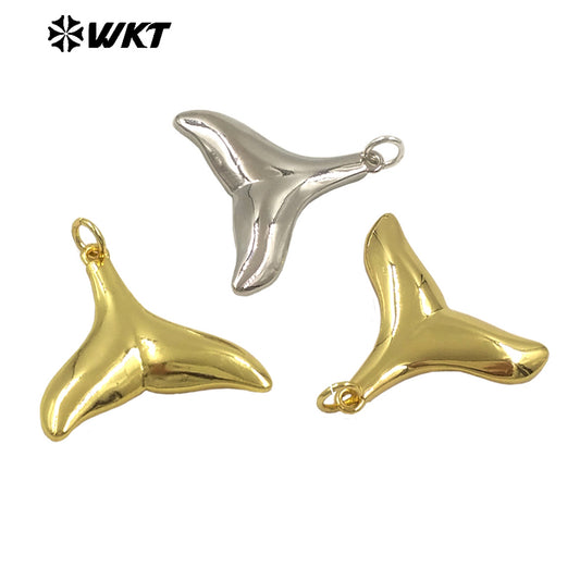 WT-P2001 Wholesale Unique Lovely Fish Tail Design Small Pendant Super Match Accessory for Earring or Necklace Jewelry Finding