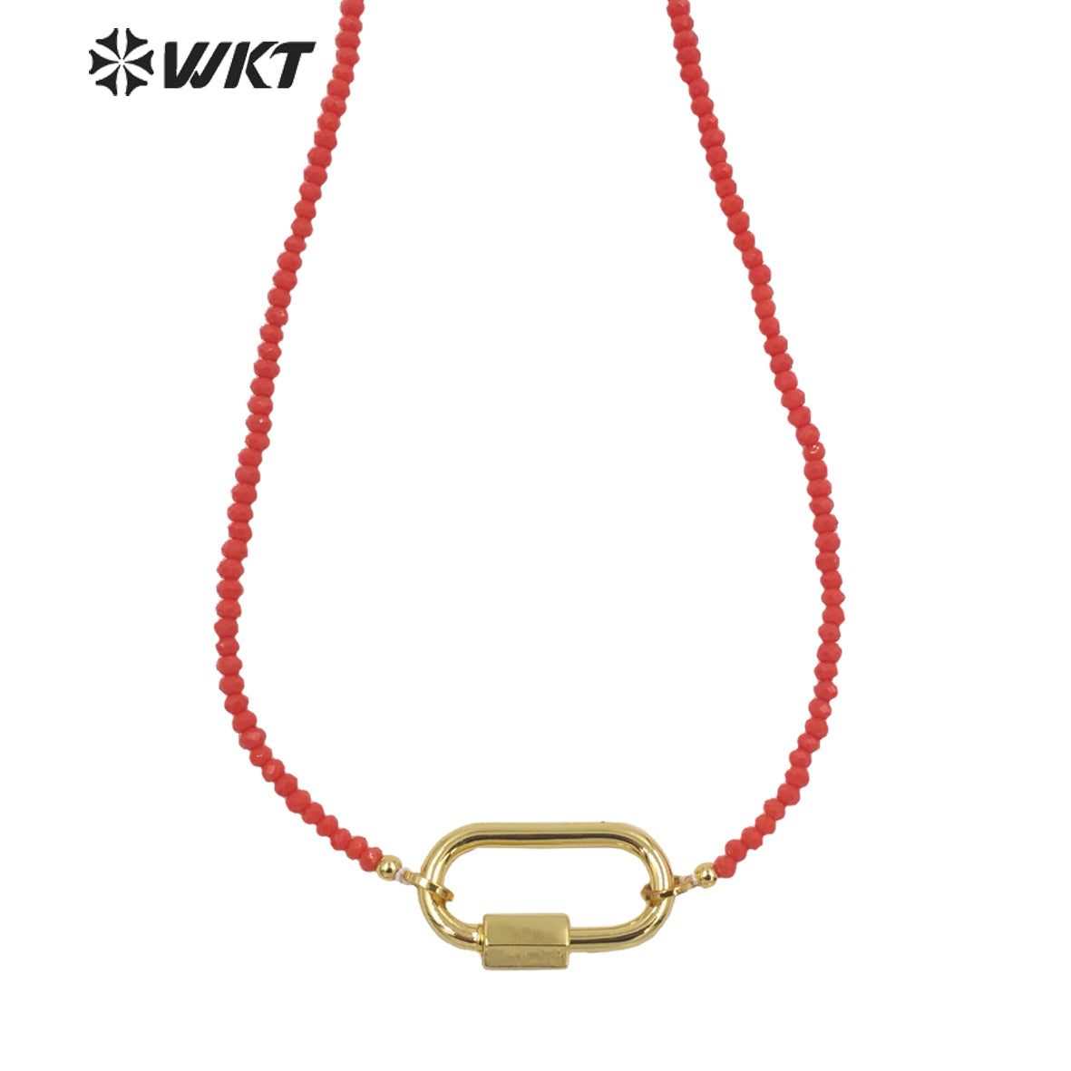 WT-N1401 Wholesale Fashion 2mm Ceramic Beads Locker Necklace Elegant Simple Handmade Strand Choker Necklace in 16 Inch Long