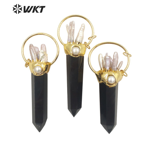 WT-P1746 2021 Fine Jewelry Black Obsidian Pendant Fashion and Nice Jewelry Pendant As a Gift for Big Party so Luxury